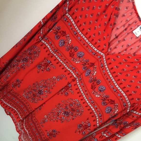 Old Navy Tops - Old navy boho chic red top blouse